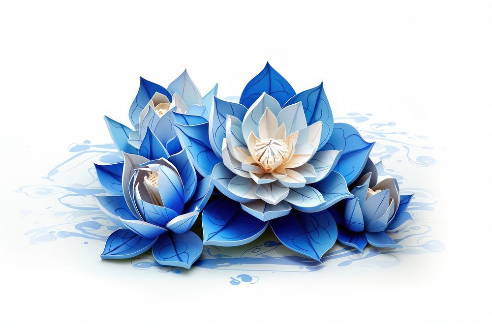 Lotus origami flower petal. AI generated Image by rawpixel.