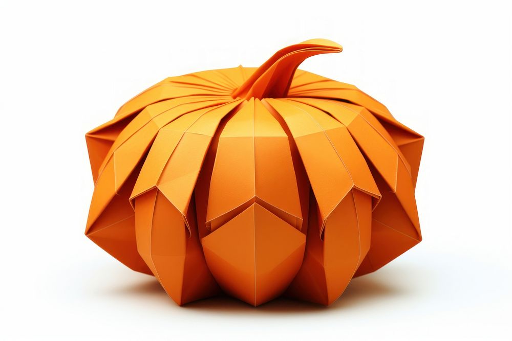Pumpkin origami paper art. AI generated Image by rawpixel.