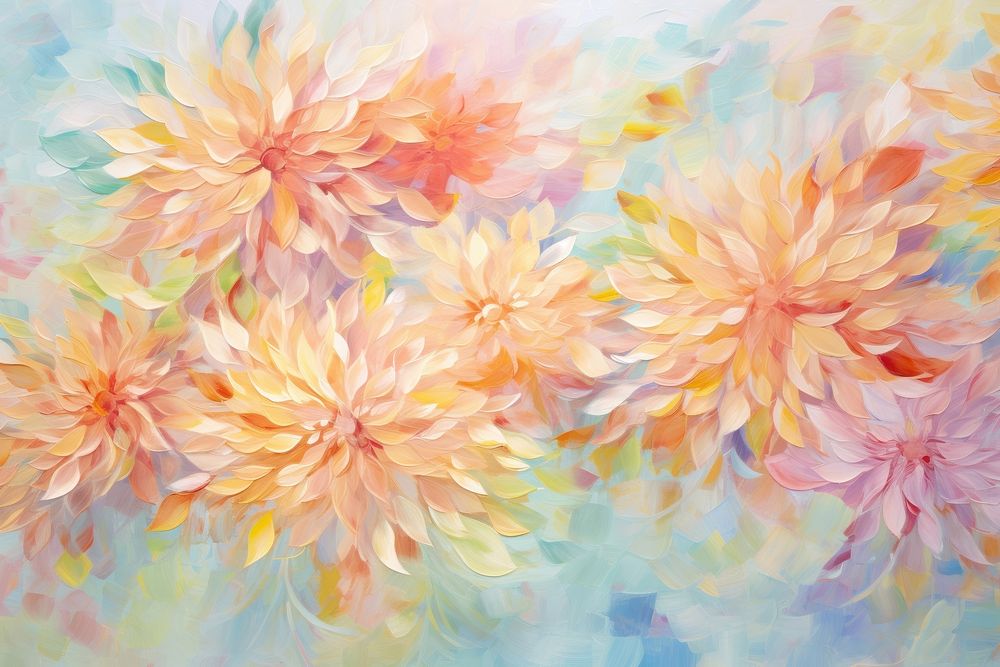 Flower pattern painting backgrounds dahlia. AI generated Image by rawpixel.