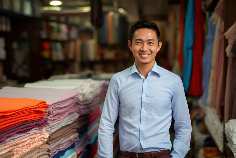 Clothes shop owner smile adult man. AI generated Image by rawpixel.