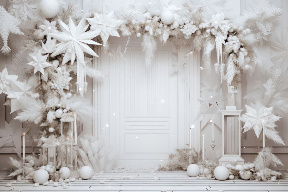 New year template christmas white architecture. AI generated Image by rawpixel.