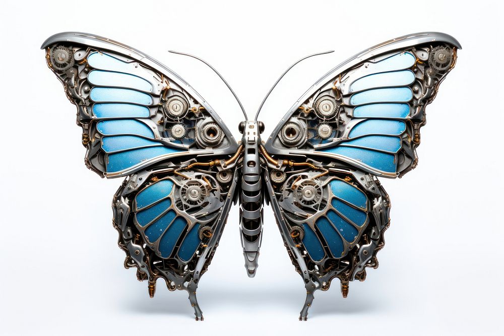 Cyborg butterfly jewelry animal insect. AI generated Image by rawpixel.