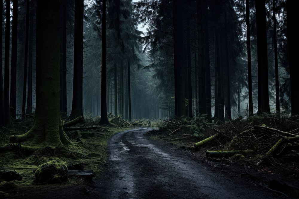 Forest outdoors woodland nature. AI generated Image by rawpixel.