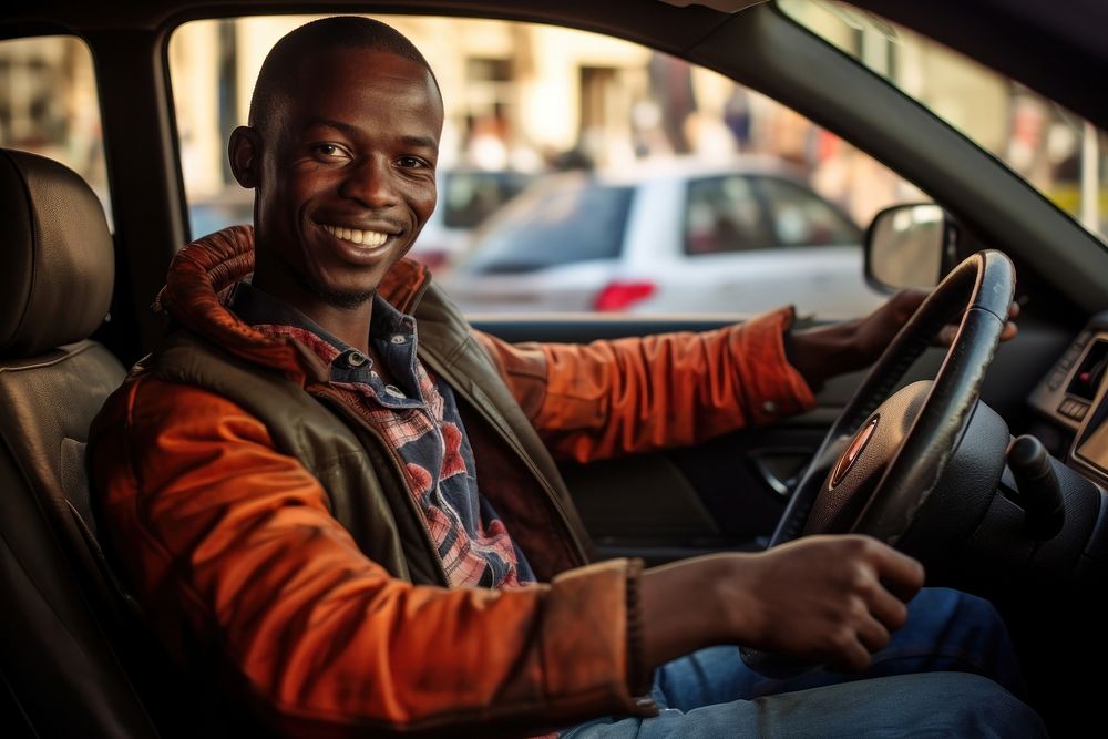 African male car vehicle driving. AI generated Image by rawpixel.
