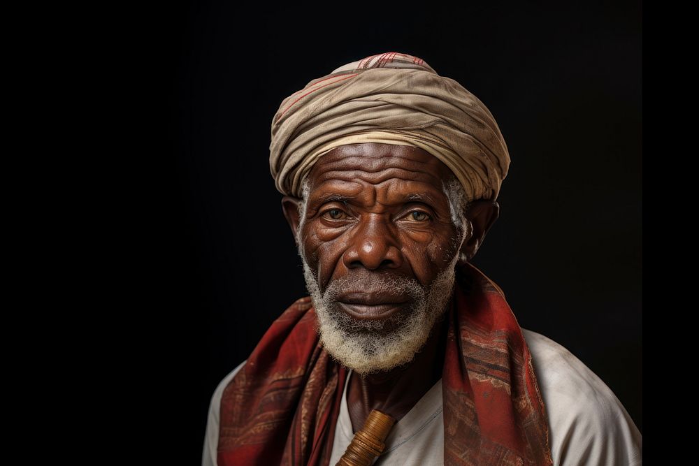 African old man portrait adult photo. AI generated Image by rawpixel.