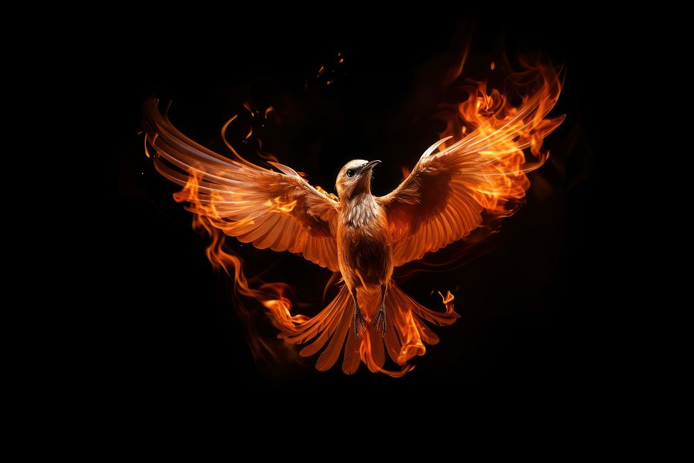 Bird bird fire burning. AI generated Image by rawpixel.