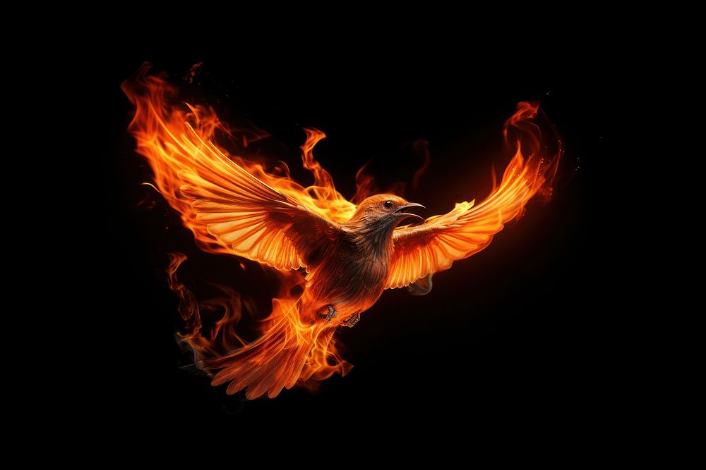 Bird bird fire burning. AI generated Image by rawpixel.