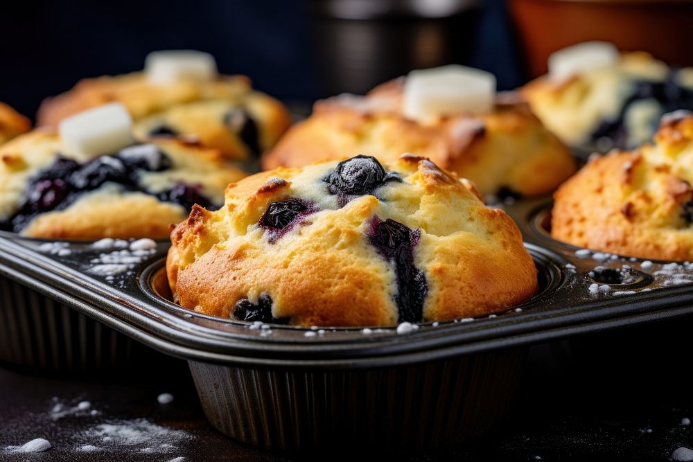 Blueberry muffins food dessert bread. 