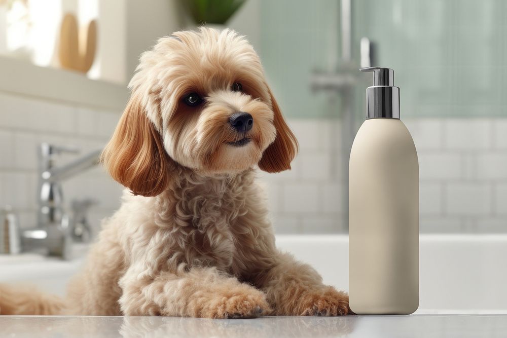 Pet shampoo bottle