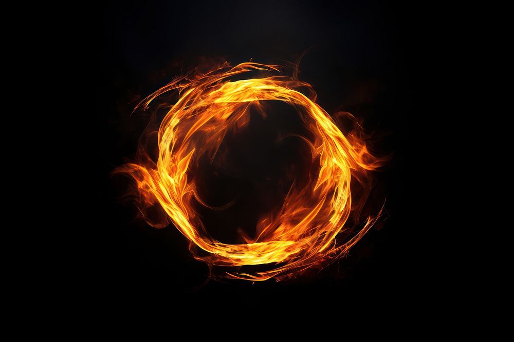 Circle fire burning circle. AI generated Image by rawpixel.