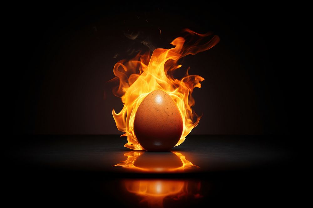 Egg fire burning flame. AI generated Image by rawpixel.