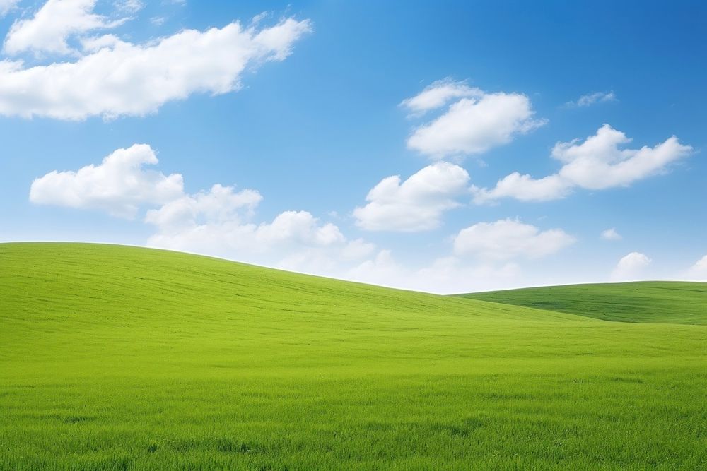 Green field backgrounds landscape outdoors. AI generated Image by rawpixel.