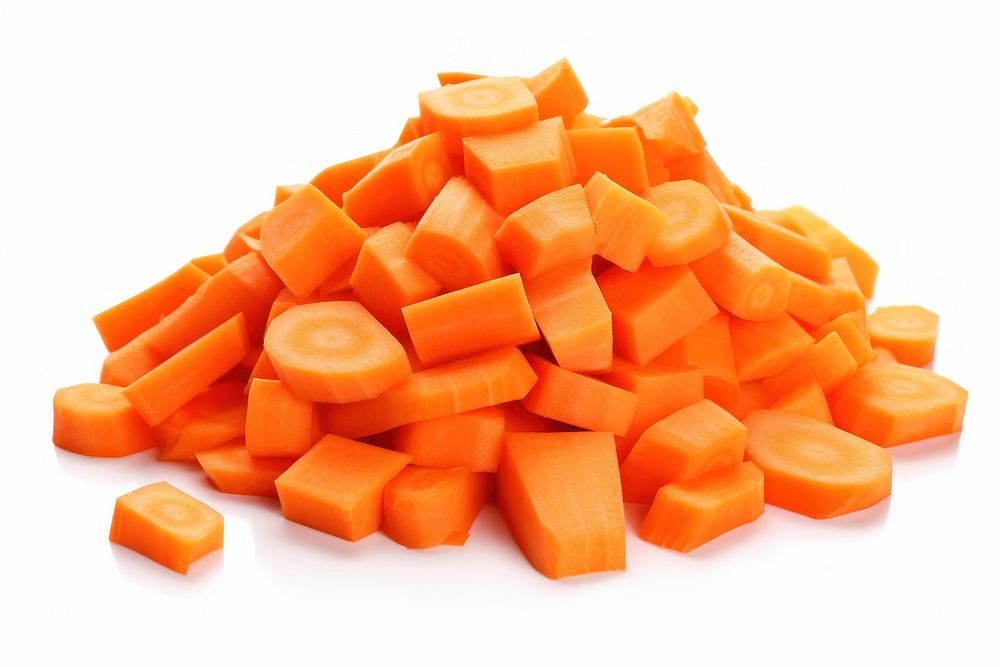 Heap of raw carrots cut out backgrounds vegetable food. AI generated Image by rawpixel.