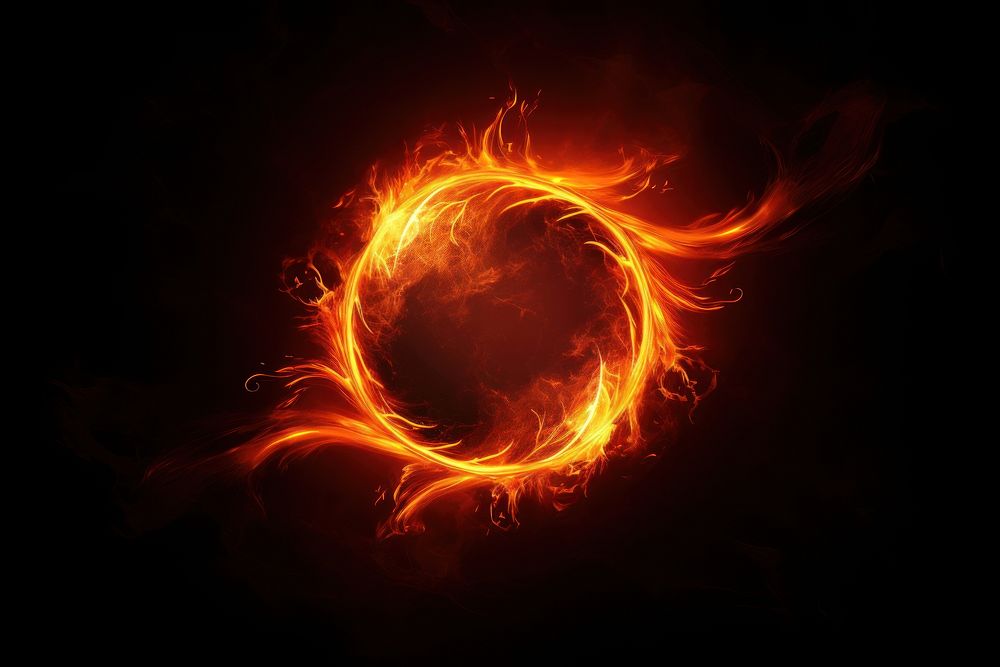 Sun fire backgrounds eclipse. AI generated Image by rawpixel.