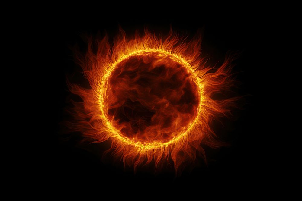 Sun fire backgrounds astronomy. AI generated Image by rawpixel.