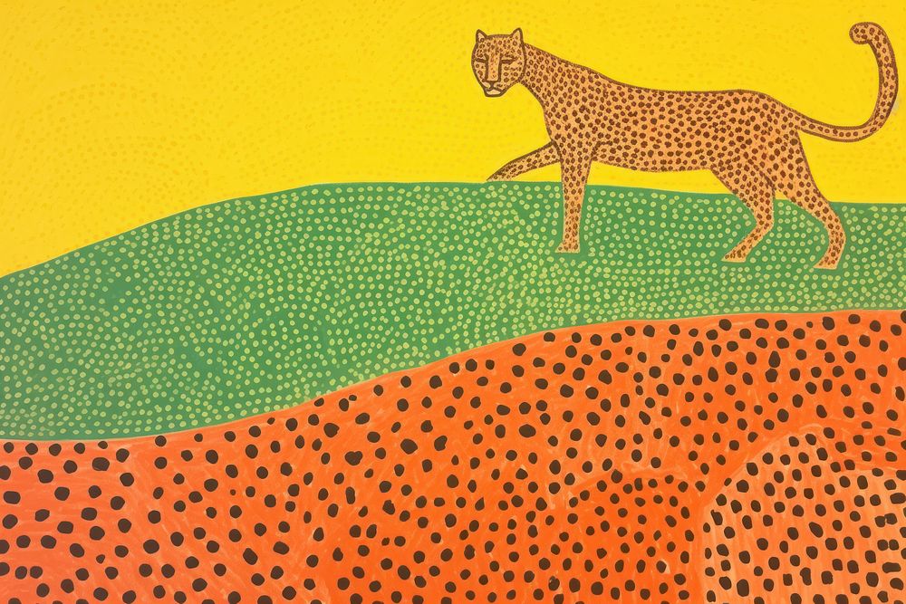 Safari wildlife cheetah leopard. AI generated Image by rawpixel.