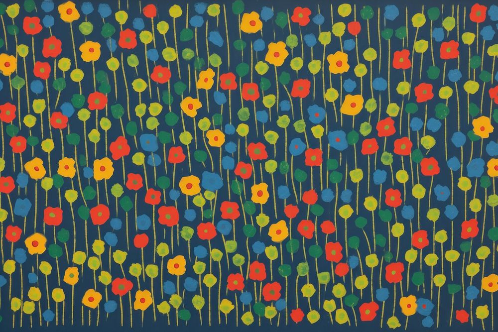 Flowers abstract painting pattern. AI generated Image by rawpixel.