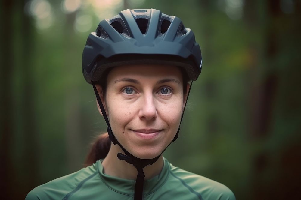 Helmet portrait photography exercising. AI generated Image by rawpixel.