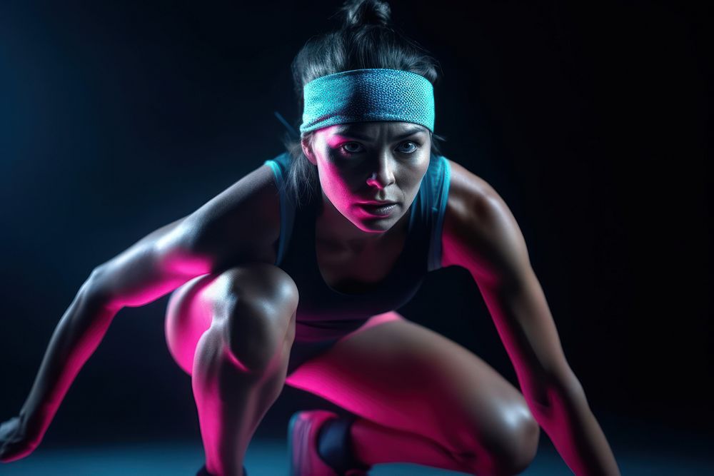 Female portrait athlete adult. AI generated Image by rawpixel.