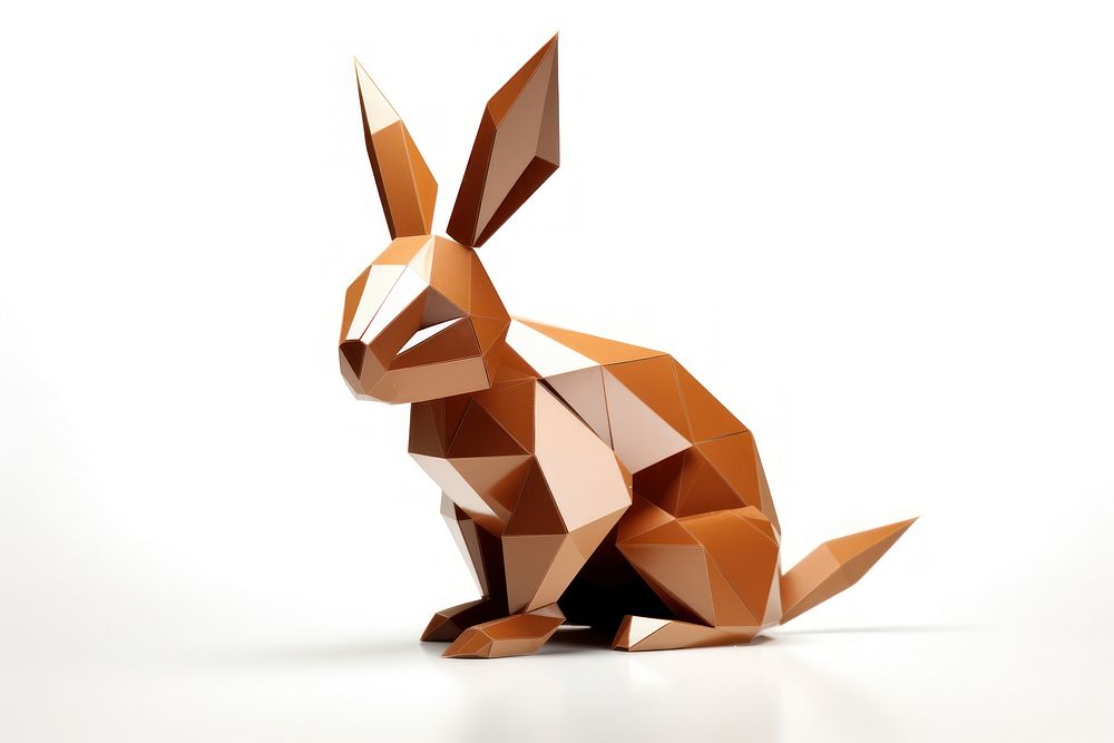 Rabbit origami art mammal. AI generated Image by rawpixel.