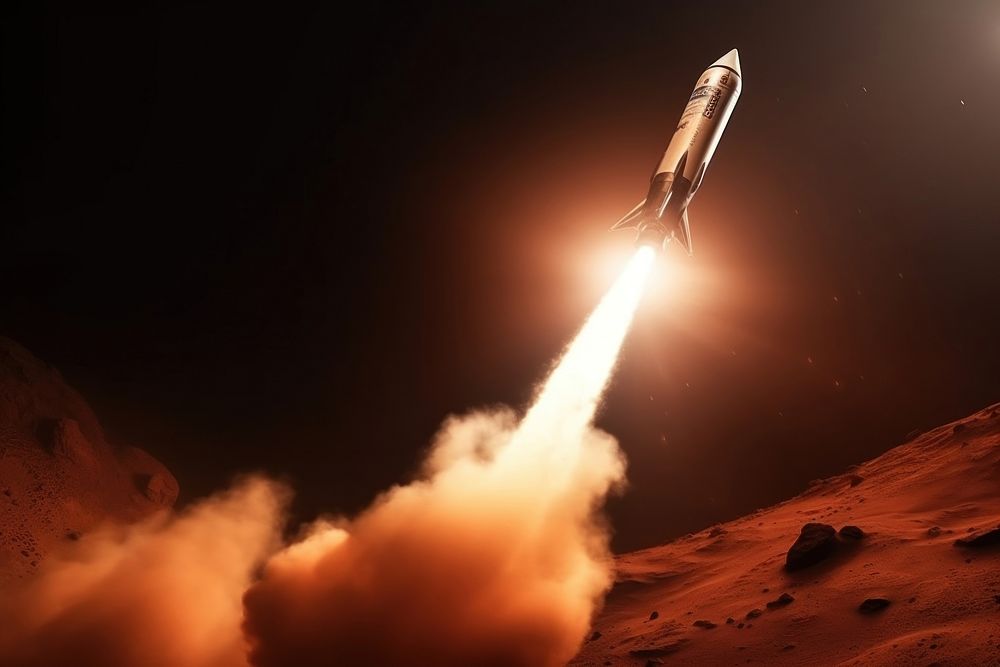 Rocket rocket vehicle smoke. AI generated Image by rawpixel.