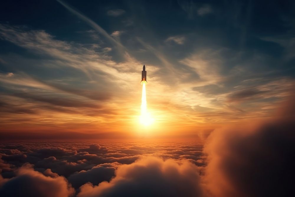 Rocket rocket outdoors missile. AI generated Image by rawpixel.