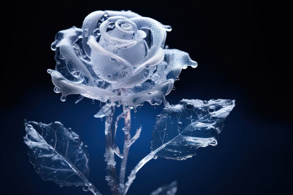 Rose rose ice nature. AI generated Image by rawpixel.