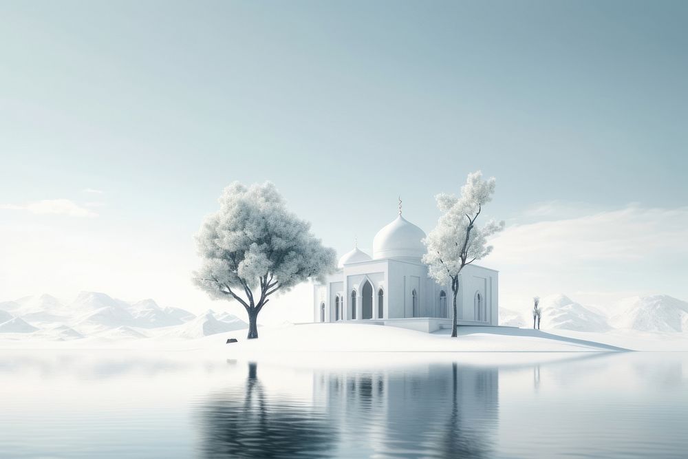 Mosque landscape outdoors nature. AI generated Image by rawpixel.