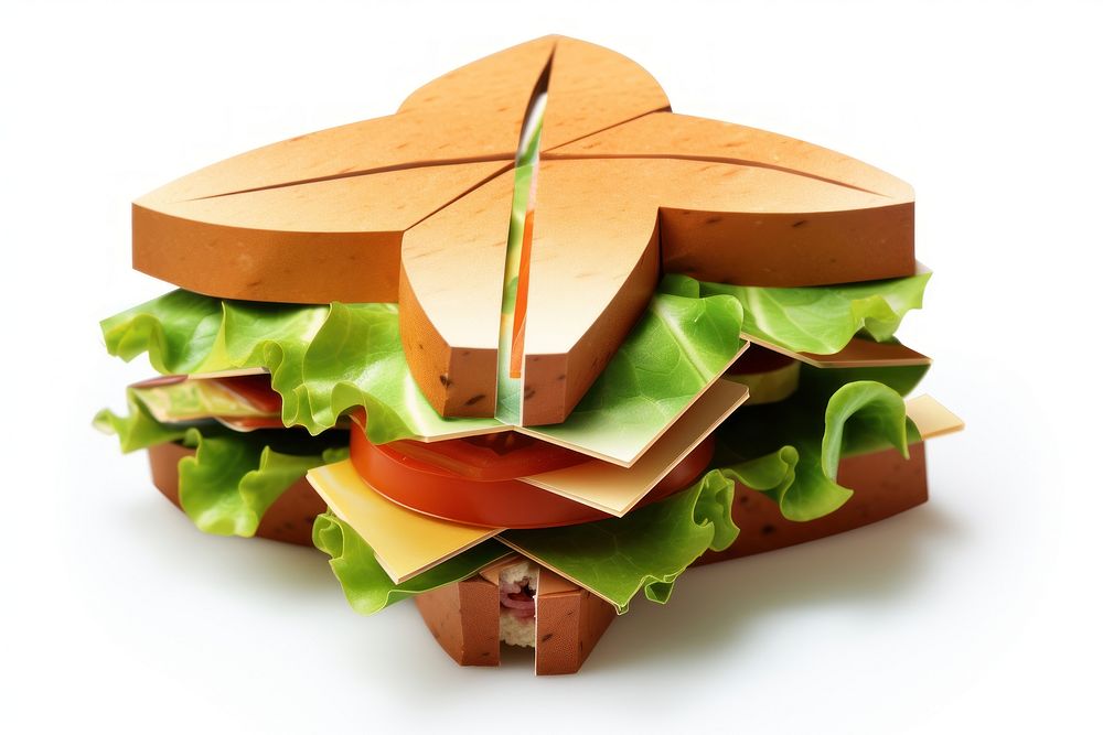 Sandwich paper food leaf. AI generated Image by rawpixel.