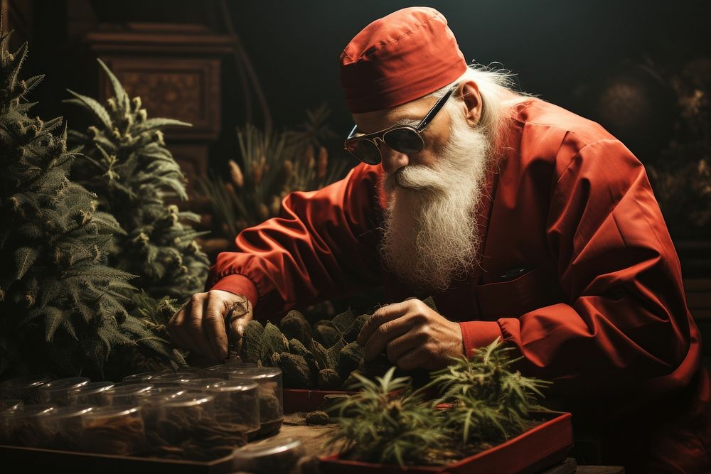 Harvesting christmas adult plant. AI generated Image by rawpixel.