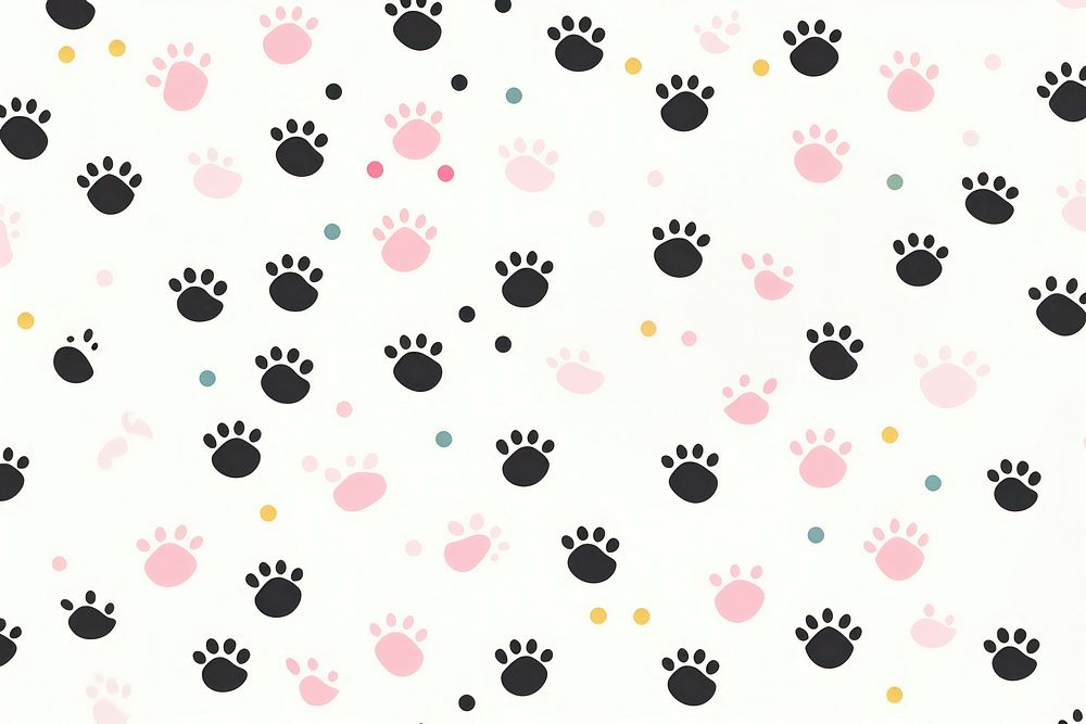Cat paw pattern backgrounds footprint. AI generated Image by rawpixel.