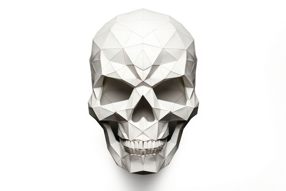 Skull jewelry paper art. 