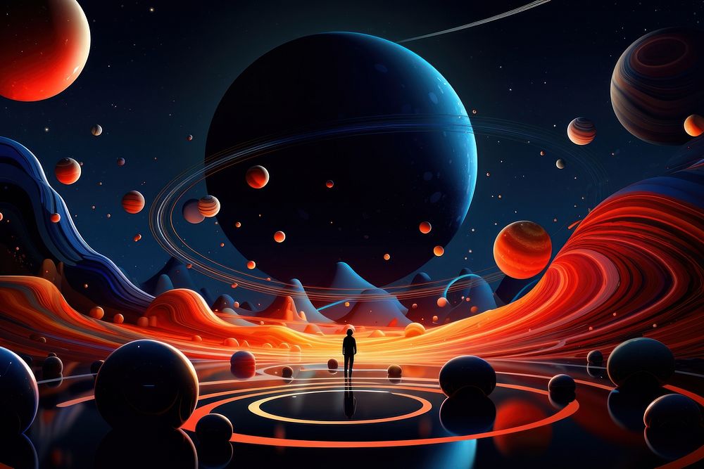 Space man astronomy universe planet. AI generated Image by rawpixel.