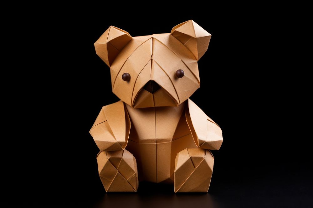 Teddy bear origami art paper. AI generated Image by rawpixel.