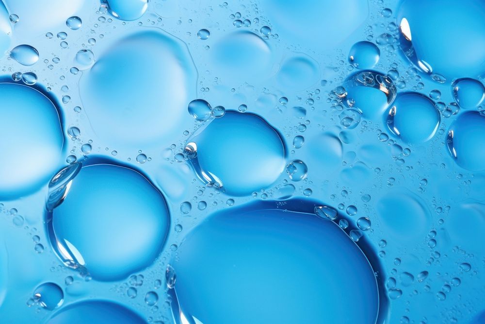 Liquid with bubbles backgrounds pattern blue