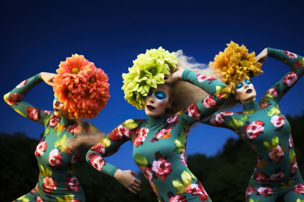 Dancing costume flower adult. AI generated Image by rawpixel.