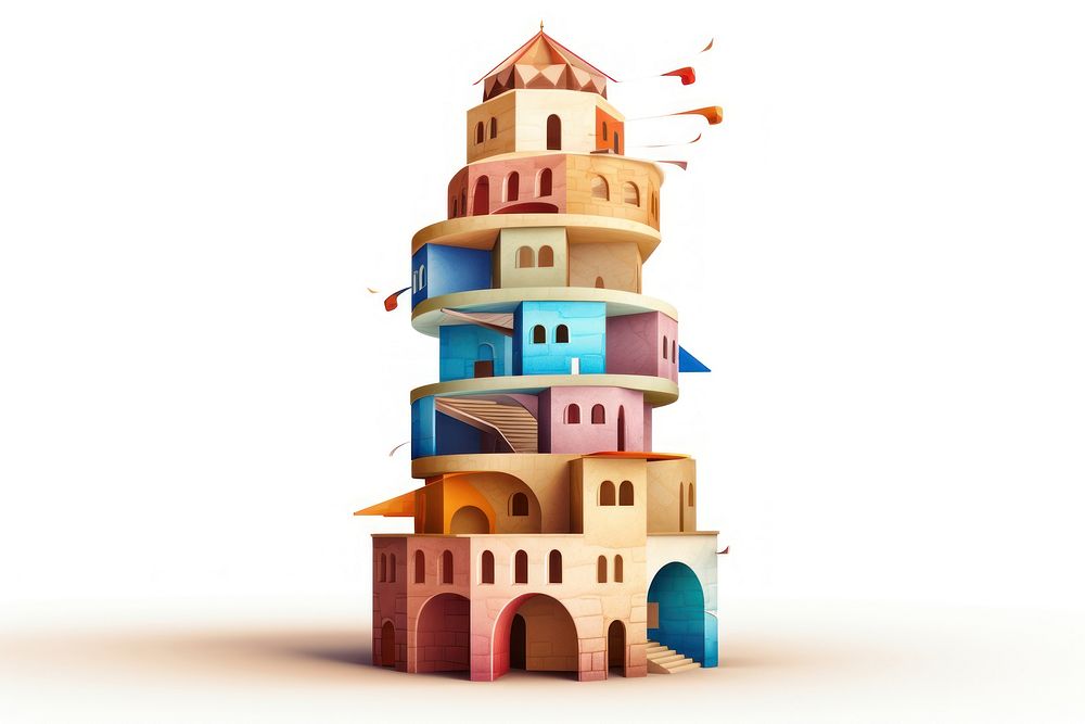 Tower architecture building city. AI generated Image by rawpixel.