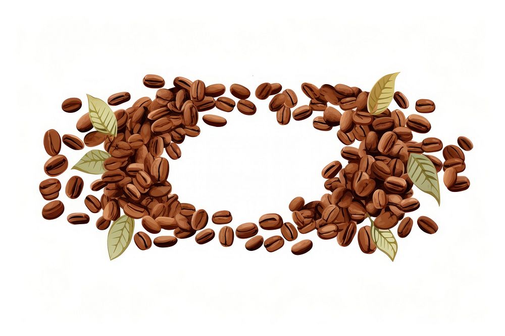 Coffee bean food white background freshness. AI generated Image by rawpixel.