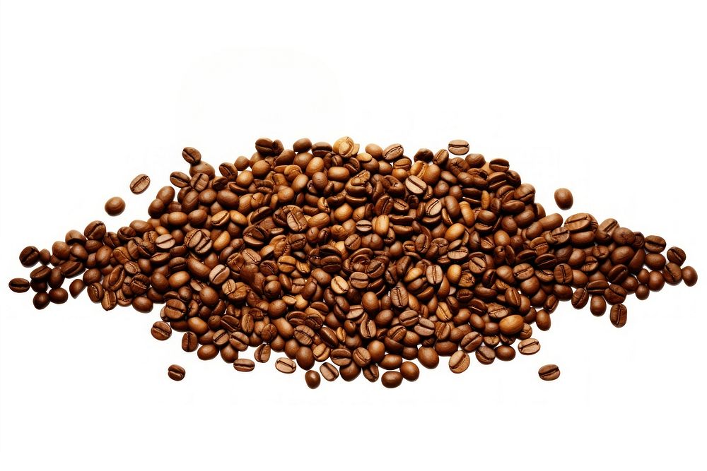 Coffee bean white background coffee beans freshness. AI generated Image by rawpixel.