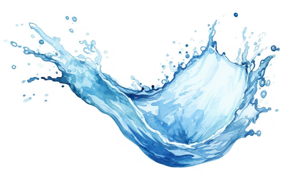 Pure water splash white background refreshment splattered. AI generated Image by rawpixel.
