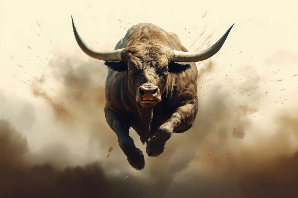 Bull livestock wildlife buffalo. AI generated Image by rawpixel.