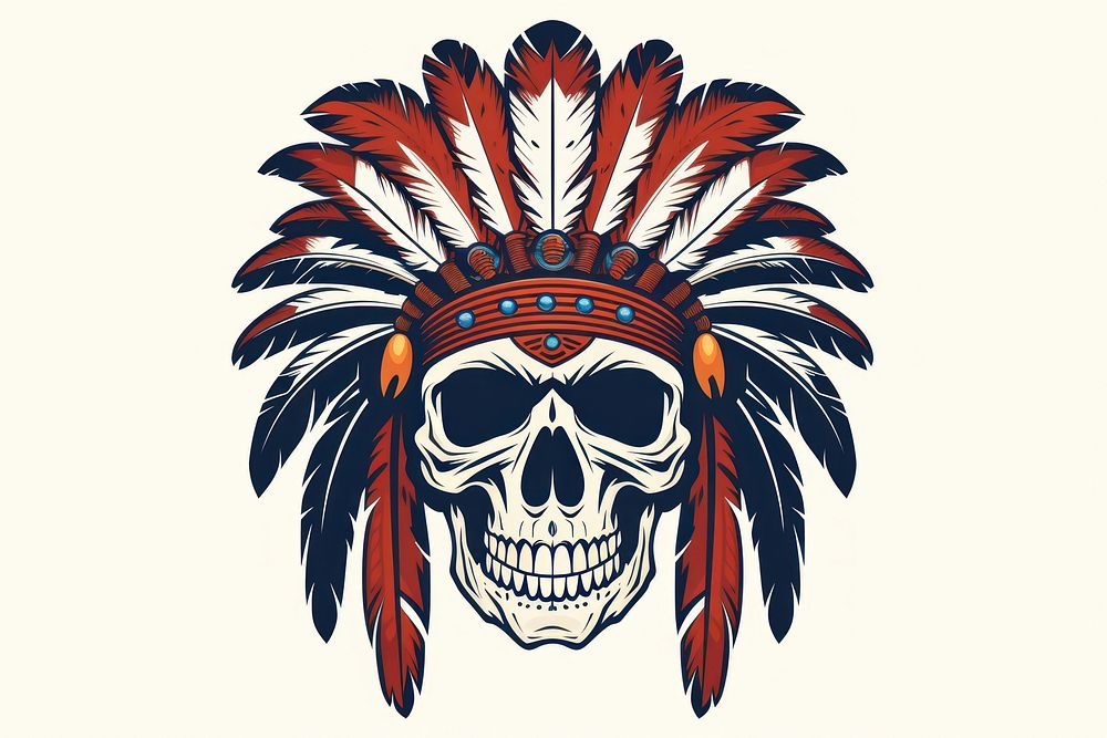 Native america logo creativity disguise. AI generated Image by rawpixel.