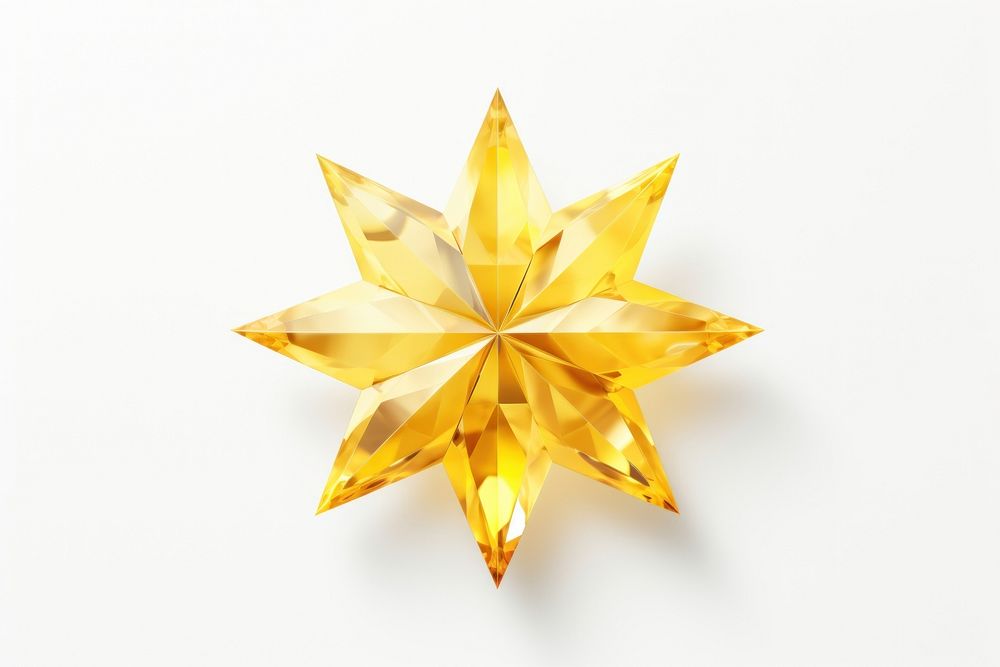 Yellow star shaped gem gemstone jewelry gold. AI generated Image by rawpixel.
