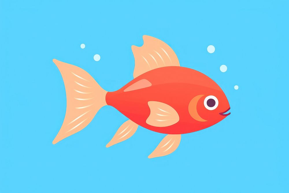 Fish swimming goldfish animal pomacentridae. AI generated Image by rawpixel.