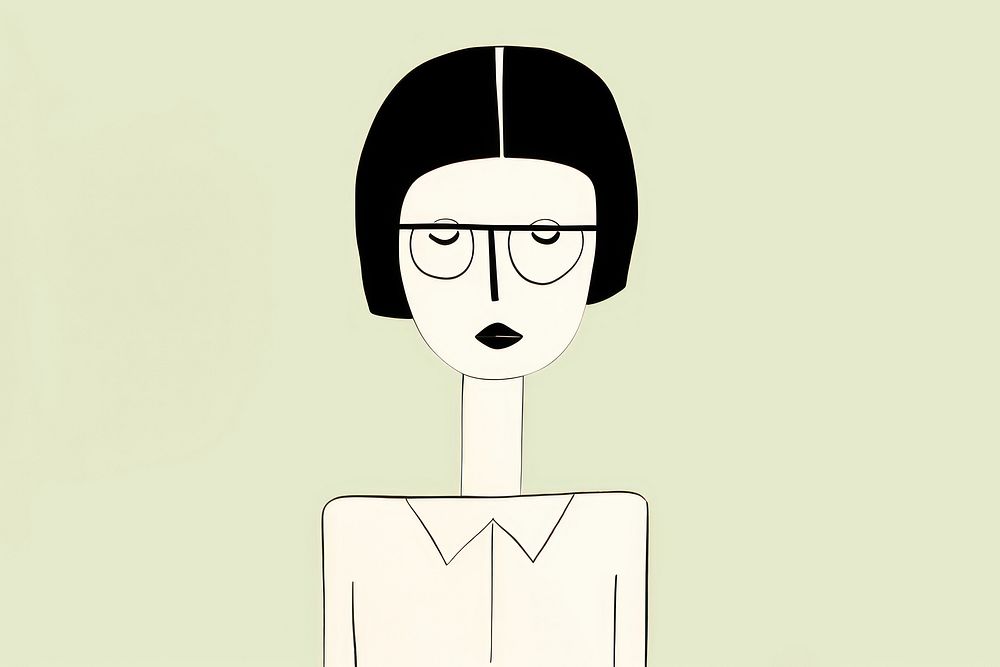 Business woman wear glasses drawing sketch representation. AI generated Image by rawpixel.