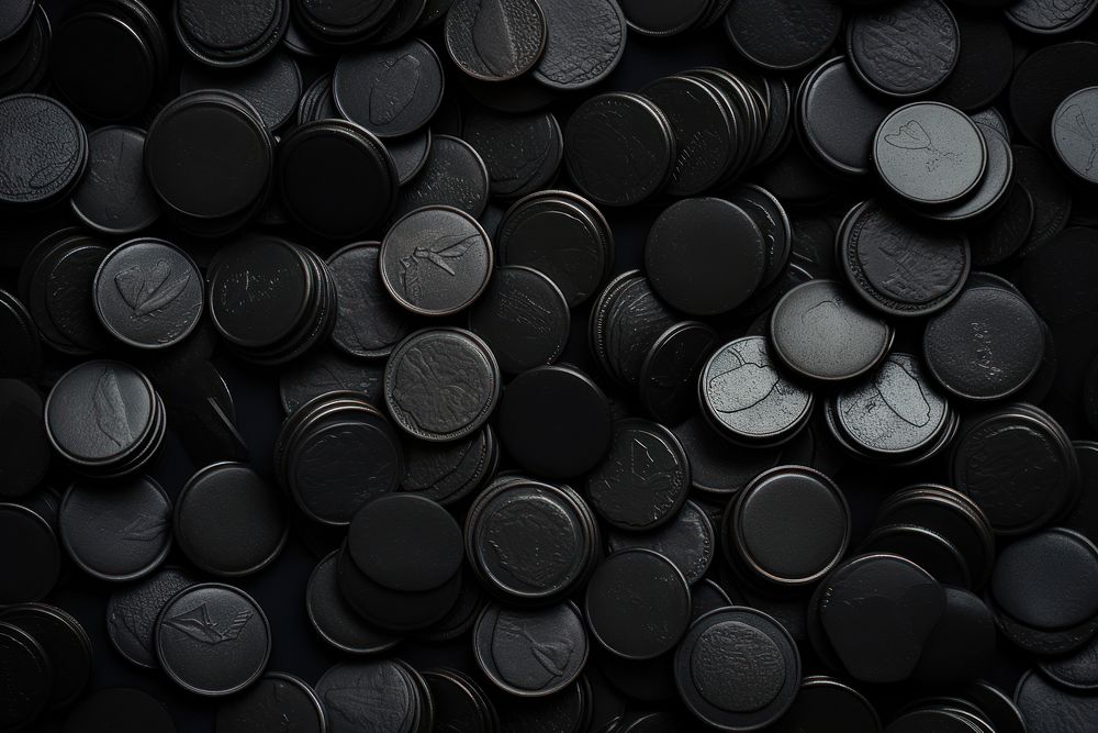 Coins texture black backgrounds pill. AI generated Image by rawpixel.