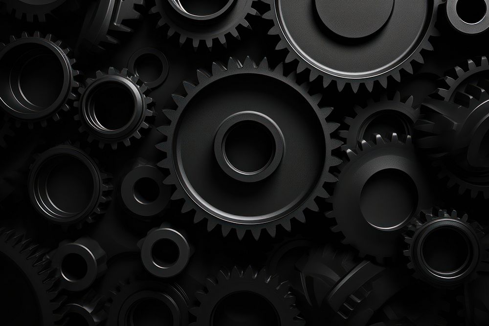 Gear texture black backgrounds wheel. AI generated Image by rawpixel.