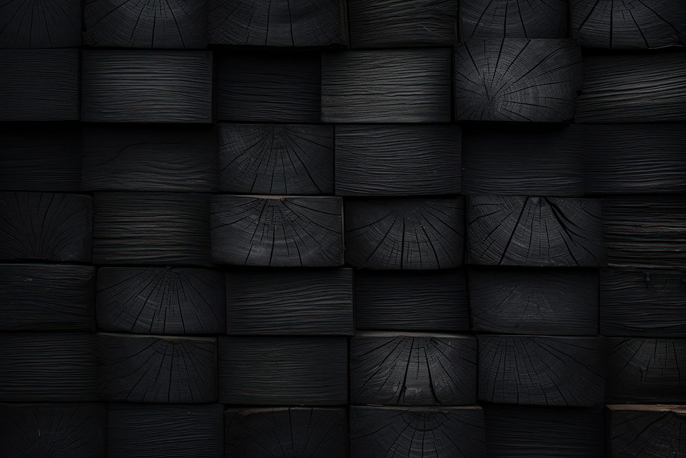 Stack of timber black backgrounds architecture. AI generated Image by rawpixel.