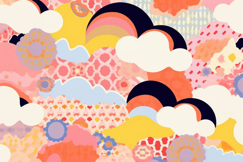 Cloud backgrounds pattern art. AI generated Image by rawpixel.