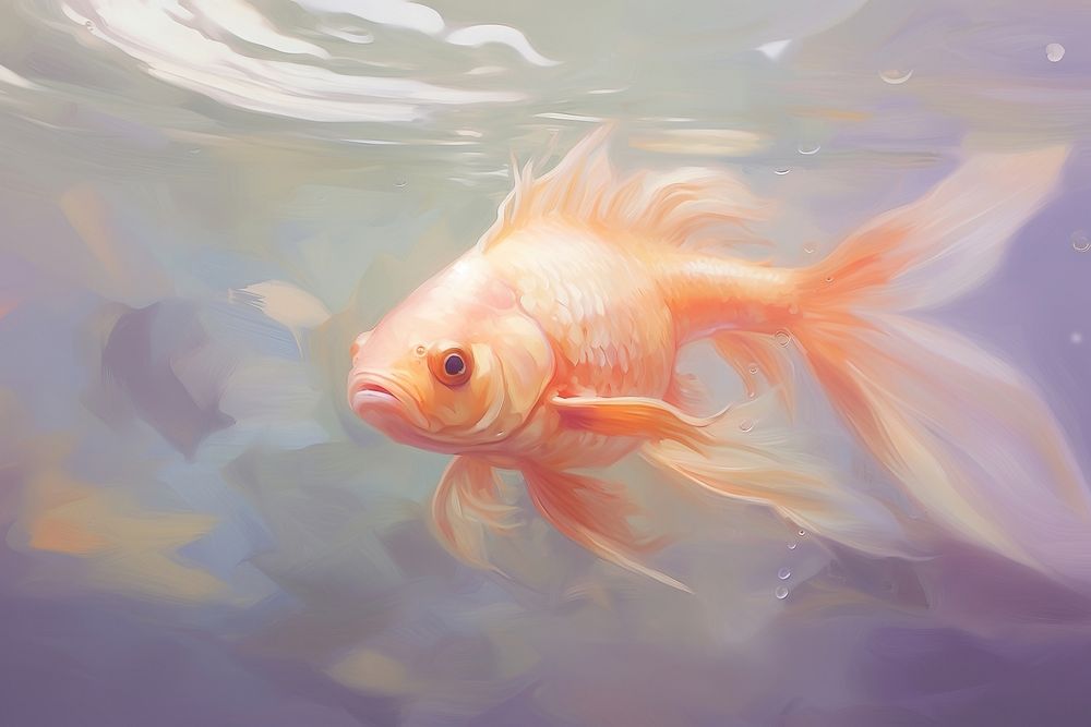 Goldfish swimming animal underwater wildlife. AI generated Image by rawpixel.